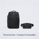 Zeeksack The Underseat 15L + Crossbody Organizer (schwarz) – Produkte gemeinsam als Set abgebildet.