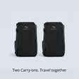 Zeeksack 2 × The Organizer 30L (schwarz) – Produkte gemeinsam als Set abgebildet.