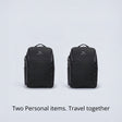 Zeeksack 2 × The Underseat 15L (schwarz) – Produkte gemeinsam als Set abgebildet.
