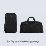 Zeeksack The Organizer 30L + The Weekender 50L (schwarz) – Produkte gemeinsam als Set abgebildet.