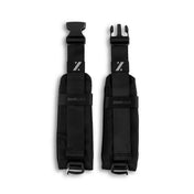 Zeeksack Hüftgurt (schwarz) – gepolsterte Seitenteile, verstellbare Gurte und offene Schnalle.