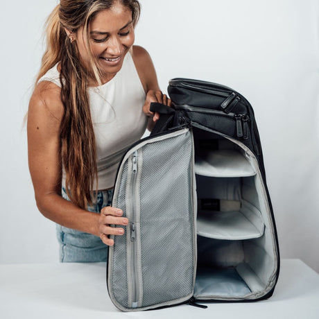 Video-Vorschau des Zeeksack Organizer Rucksacks mit Fokus auf Funktionen, Größe und Tragekomfort